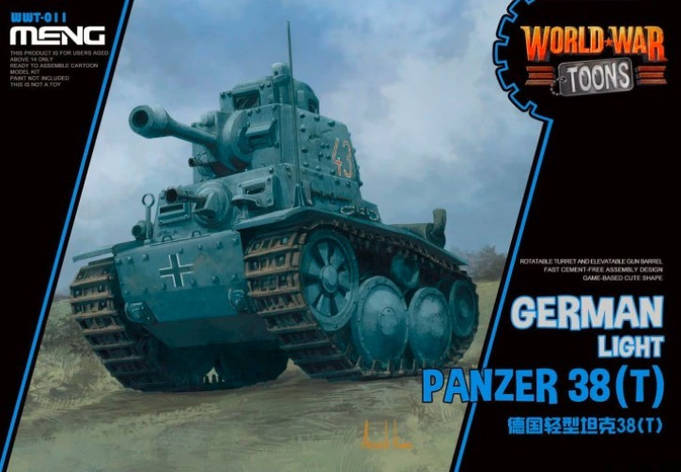 Panzer 38 (t) німецький танк (World War Toons series). MENG MODEL WWT-011, фото 1