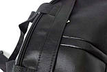 Спортивна Сумка міська чорна екошкіра, фото 5