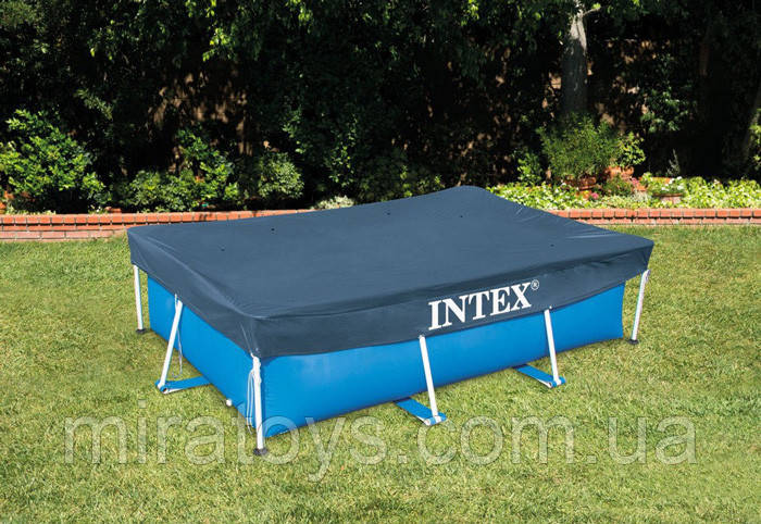 ✅Тент Intex 28038 для прямокутного каркасного басейну, 300x200 см, фото 1