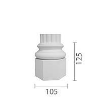 База колонны из гипса, гипсовая база, основание для колонны б-34 (1/2)