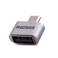 Перехідник Remax RA-USB OTG(F) to microUSB(M), silver
