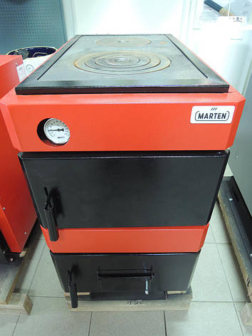 Твердопаливний котел Marten Base 17v квт до 170 кв. м (з плитою), фото 1