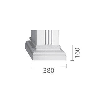 База колони з гіпсу, гіпсова база, основа для колони б-51 (квадратна)