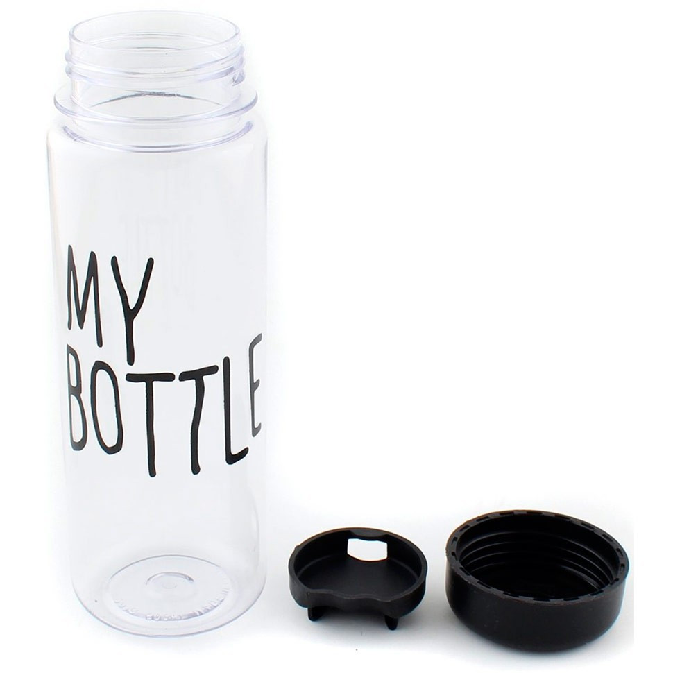 Пластиковая бутылка для воды с чехлом My bottle черный - фото 2 - id-p978163711