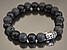 Браслет Будда чорний (лава +шунгіт), фото 2