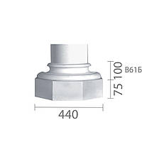 База колонны из гипса, гипсовая база, основание для колонны б-61 (1/2)