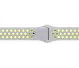 Силіконовий ремінець для смарт-годинника, 22 mm (Біло-жовтий), фото 2