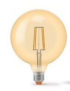 LED лампа VIDEX Filament G125FAD 7W E27 2200K 220V диммерная