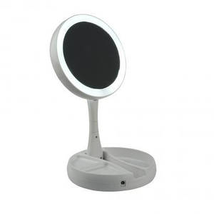 Дзеркало для макіяжу розкладне зі світлодіодним підсвічуванням