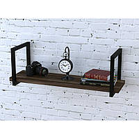 Полиця лофт навісна настінна відкрита PL-1-32 Loft Design Горіх Модена, 112 см