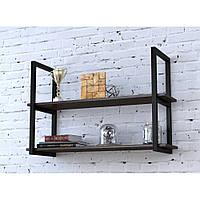 Полиця відкрита навісна лофт PL-2-16 Loft Design Венге Луїзіана, 92 см