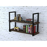 Полиця навісна настінна лофт відкрита PL-2-32 Loft Design Горіх Модена, 112 см