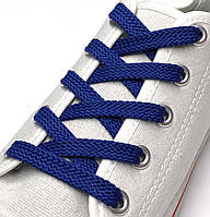 Шнурки для взуття, Тип 4.7 (100см) плоскі, колір електрик, ширина 7мм