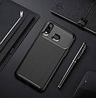 Чохол Carbon Case Samsung Galaxy A6s Чорний, фото 3