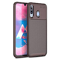 Чехол Carbon Case Samsung A407 Galaxy A40s / M305 Galaxy M30 Коричневый