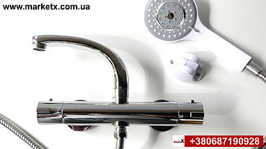 Латунний змішувач термостат для ванни і душа висока якість, фото 2