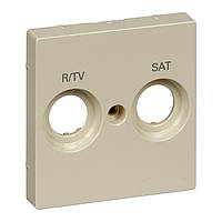 Накладка для антенных розеток двойная R/TV+SAT, бежевый Merten System M