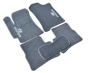 Ворсові килимки для Hyundai ix35 (2009-) Текстильні у салон авто (сірі) (StingrayUA.)