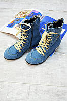 Напівчоботи "Джинс", тканинні, розмір 33 (устілка 20,5 см).