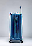 Ударостійка мала валіза Ambassador Scallop A8540 Блакитна, фото 3