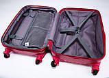 Ударостійка середня валіза Ambassador Scallop Малинова, фото 3
