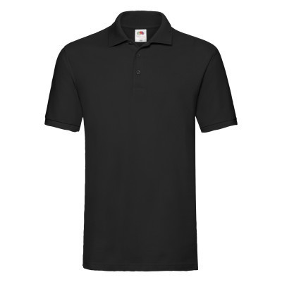 Однотонная мужская футболка поло черная под принт или вышивку - M, XL - фото 3 - id-p505338576