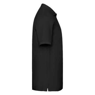 Однотонная мужская футболка поло черная под принт или вышивку - M, XL - фото 5 - id-p505338576