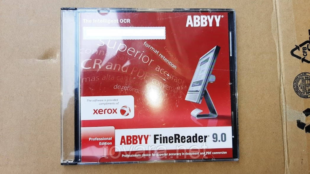 Диск і ключ ABBYY FineReader 9.0