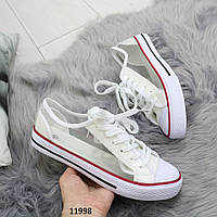 Модные женские белые силиконовые кеды в стиле конверсы converse all star