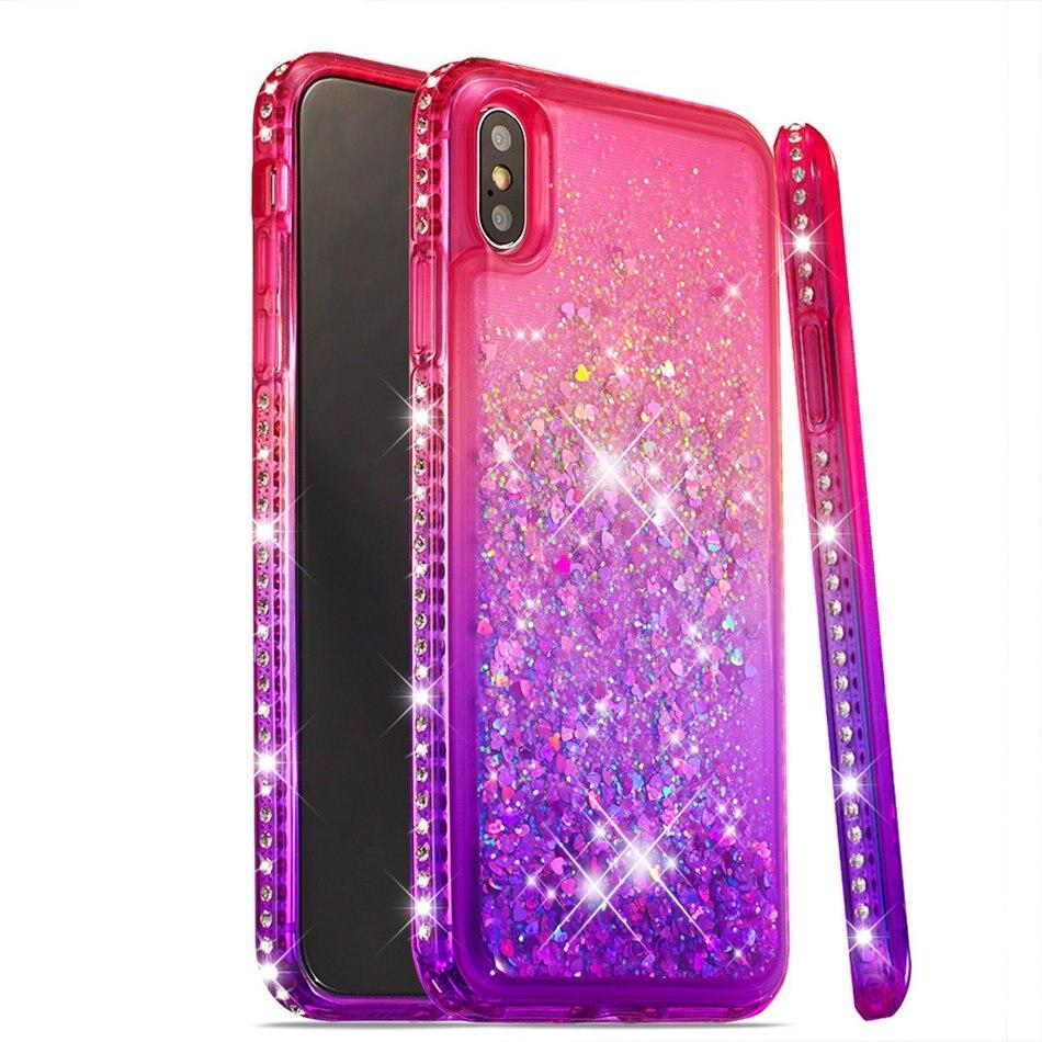 Силіконовий чохол для iPhone XR зі стразами