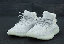 Чоловічі кросівки AD Yeezy 350 White, Повний рефлектив. ТОП Репліка ААА класу., фото 3