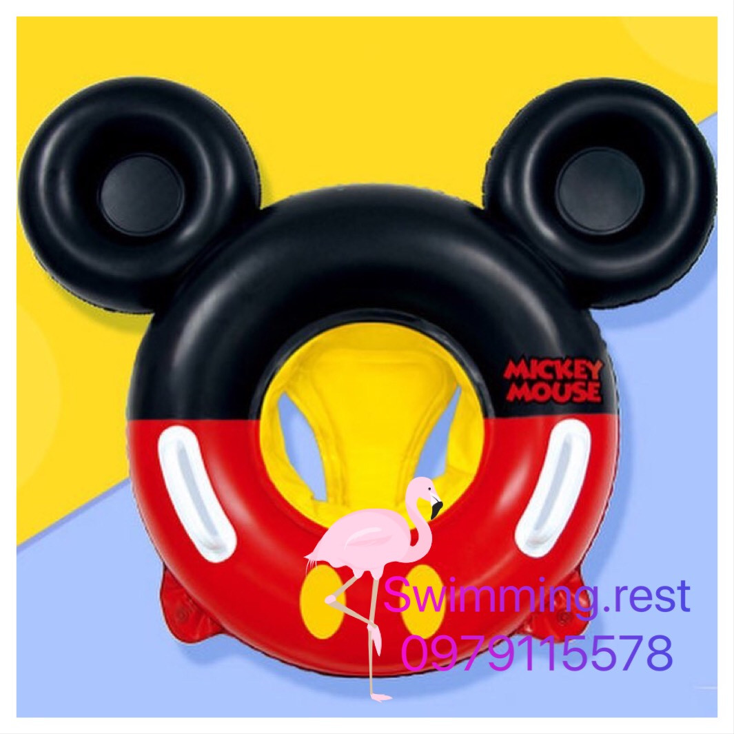 Дитячий надувний круг коло - ходунки Міккі Мінні Маус Minnie Mouse і Mickey Mouse Чорний