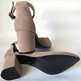 Комфортні туфлі Limoda з натуральної замші босоніжки на підборах 6 см дуже гарні кольори лате 39 розм, фото 2