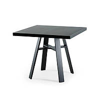 Стол обеденный Флекс квадратный каркас темно-серый столешница HPL Дуб сарацинский, 80х80х75 см (Pradex ТМ) 90х90
