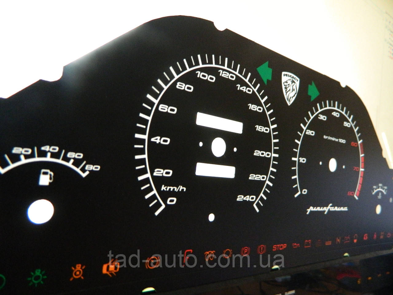 Шкали приладів Peugeot 605 прозорі, фото 1