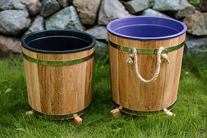 Діжки для рослин з пластиковою вставкою