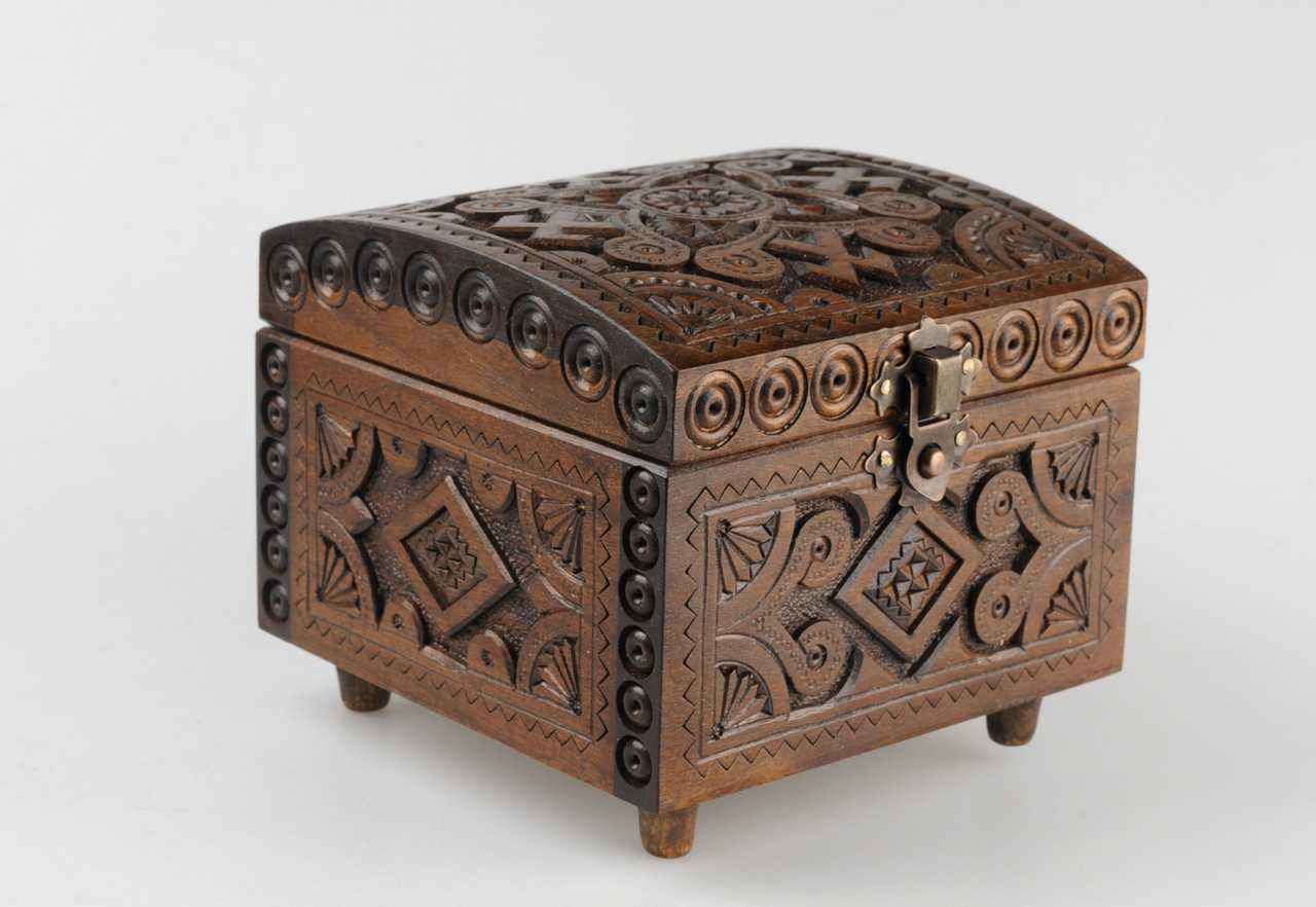 Шкатулка з орнаментом "Лілія", скринька для прикрас, ручна робота, дерев'яна шкатулка, 12х12 см, фото 1