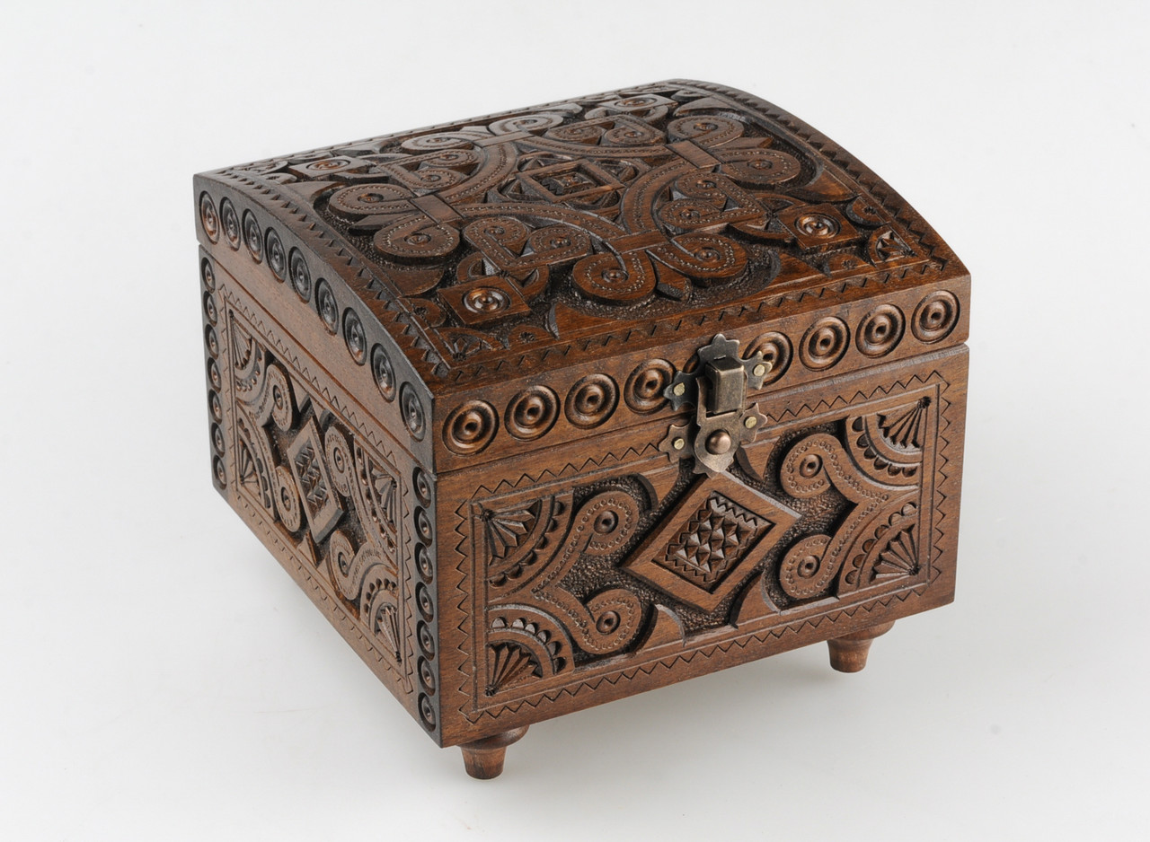 Красива шкатулка для прикрас, ручна робота, дерев'яна шкатулка, 14х14 см, фото 1