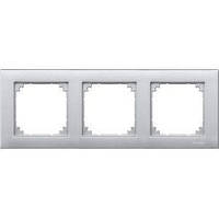 Рамка на 3 пости M-Plan Merten (алюміній) Schneider Electric