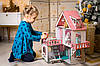 Ляльковий будиночок для Лол NestWood "РОЖЕВИЙ МІНІ КОТЕДЖ", 5 кімнат (поверх 20 см) + Меблі 9 одиниць, фото 2