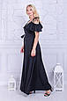 Сукня в підлогу розмір плюс Серсея чорний (46-60), фото 3