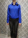 Жіноча синя блузка з довгим рукавом, фото 5