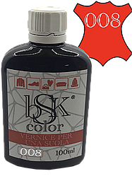 Фарба для гладкої шкіри "BSK color" червоного кольору 100 мл