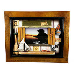 Фоторамка "Будинок рибалки: човен, весла, якір" 05S326B