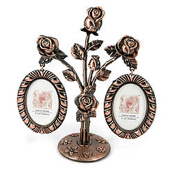 Сімейне дерево фоторамка на 2 фото з трьома трояндочками PFS9675