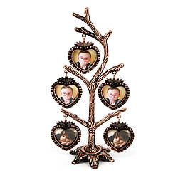 Фоторамка генеологічне дерево у формі дерева з п'ятьма листями YLSV029