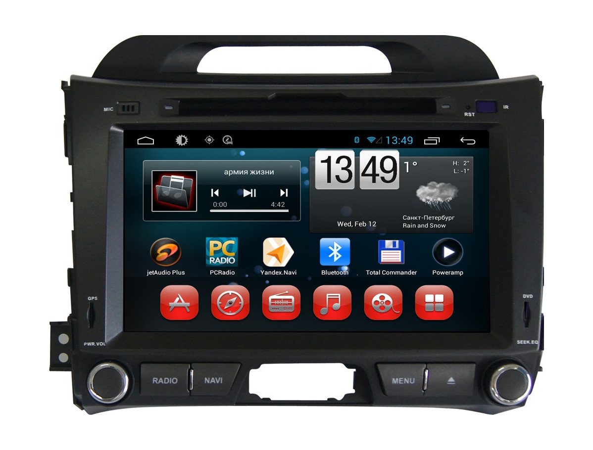 Магнитола KIA SPORTAGE 2010-2015. Kaier KR-8038. Android