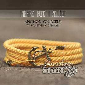 Браслет з якорем Anchorstuff - Marine Rope Yellow