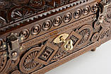 Красива скринька ручної роботи на подарунок для прикрас із натурального дерева, 21*11 см, фото 4