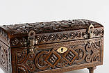 Красива скринька ручної роботи на подарунок для прикрас із натурального дерева, 21*11 см, фото 6